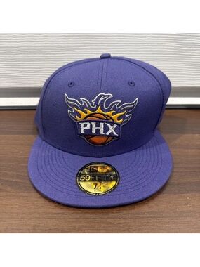 New Era Purple PHX Flame Basketball 59FIFTY Fitted Hat